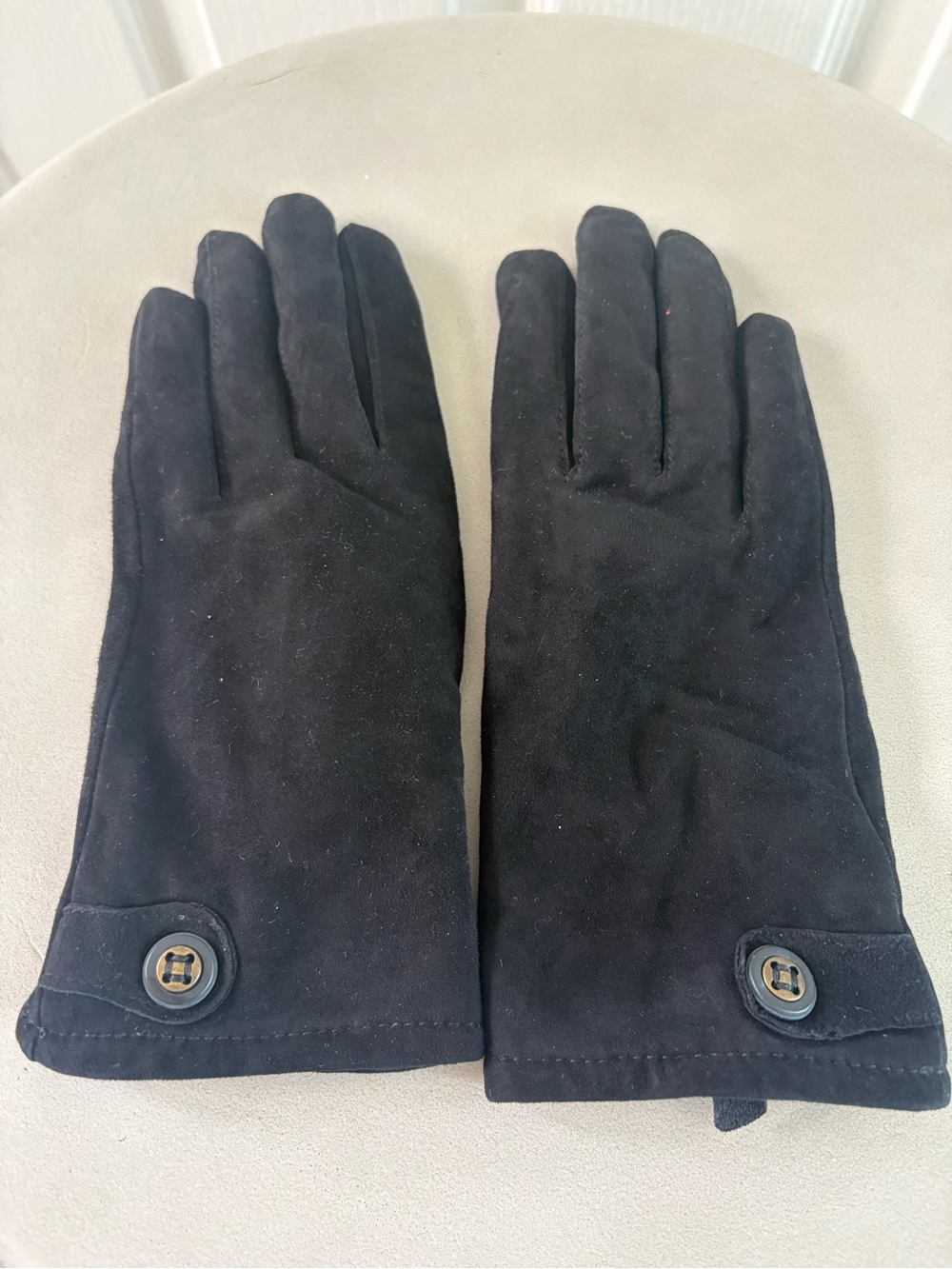 Talbots | Black Suede Gloves | Sz L | VGC